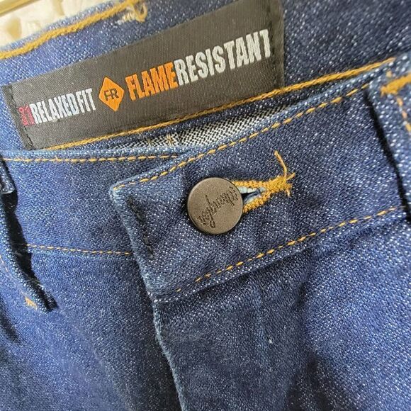 Wrangler Flame Resistant Relaxed Denim Jeans - Picture 8 of 12